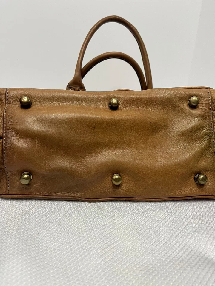 Vintage Juicy Couture Handbag Y2K Hobo Leather Crown Scottie Shield Bag Brown