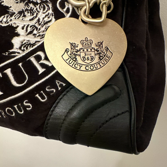 Juicy Couture Daydreamer Bag, Vintage Y2K, Juicy, Scottie Dogs velvet black