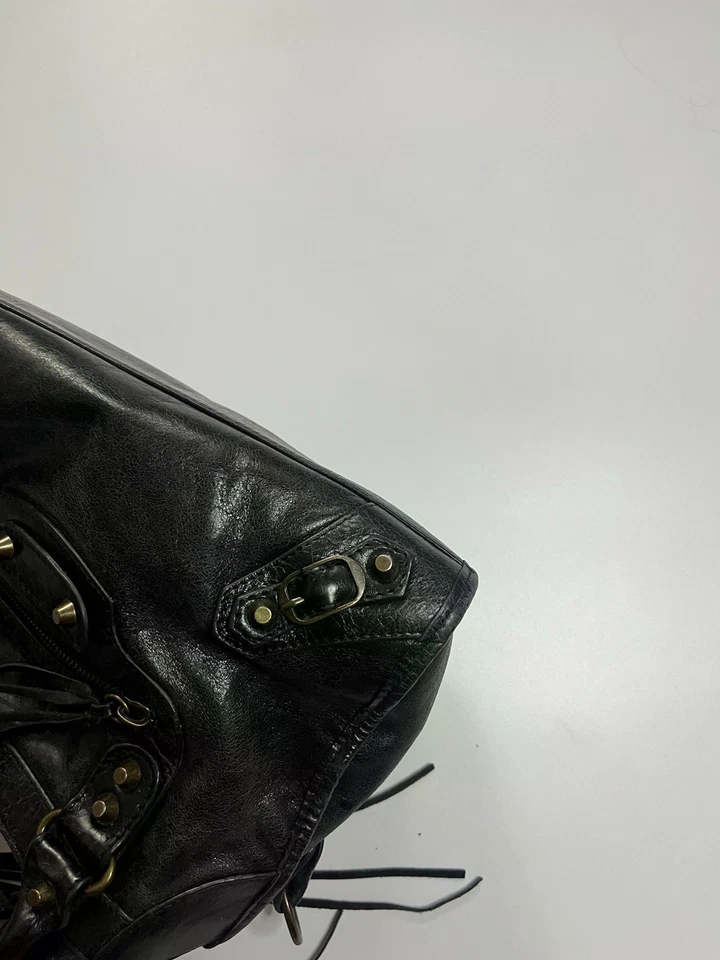 Balenciaga City Bag Black Lambskin Leather Black Vintage Avant Garde