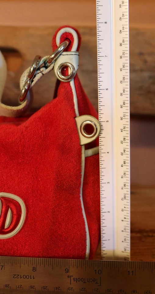 VTG Red Juicy Couture Purse Bag Handbag Terry Cloth
