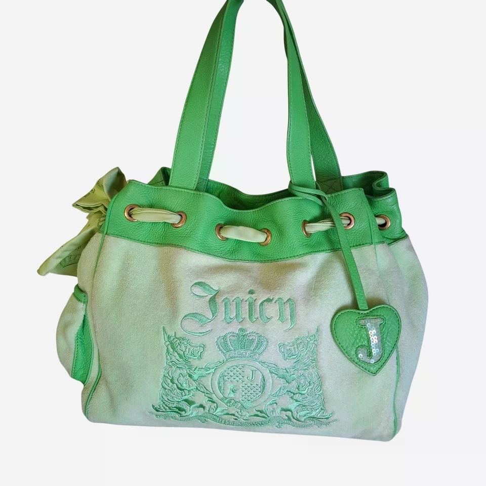 Very Rare Green Vintage Juicy Couture Scottie Dog Daydreamer Bag From 2005 Y2k