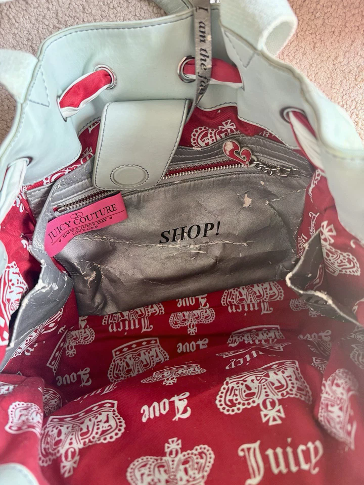 RARE VTG Juicy Couture “Her Royal Juicyness” Daydreamer Velour Bag