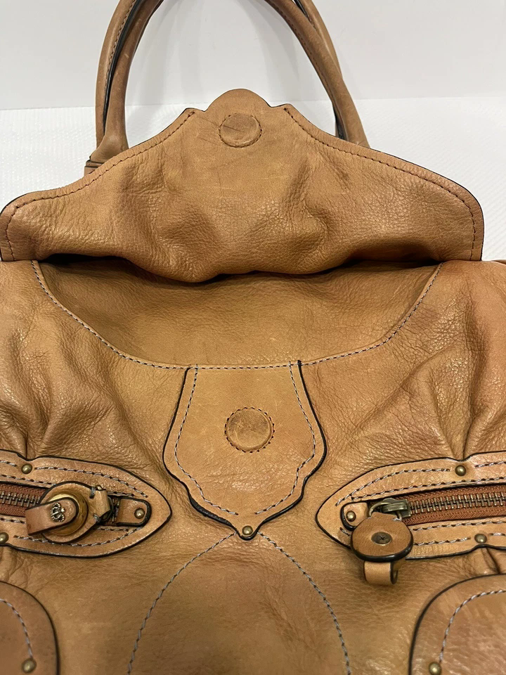 Vintage Juicy Couture Handbag Y2K Hobo Leather Crown Scottie Shield Bag Brown