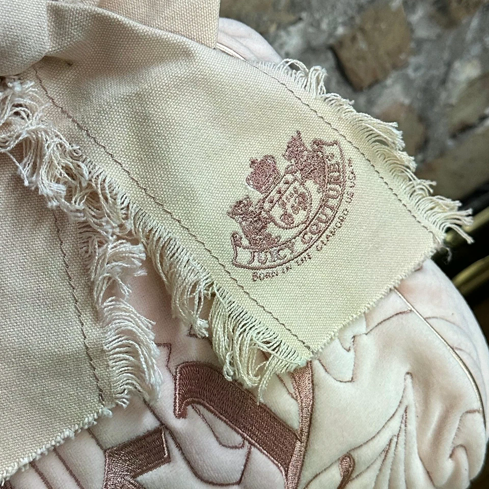 Vintage Y2K Juicy Couture Pink Velour Bowler Bag