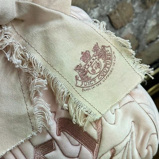 Vintage Y2K Juicy Couture Pink Velour Bowler Bag