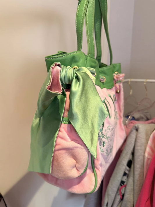 vintage Juicy Couture pink & green daydreamer bag