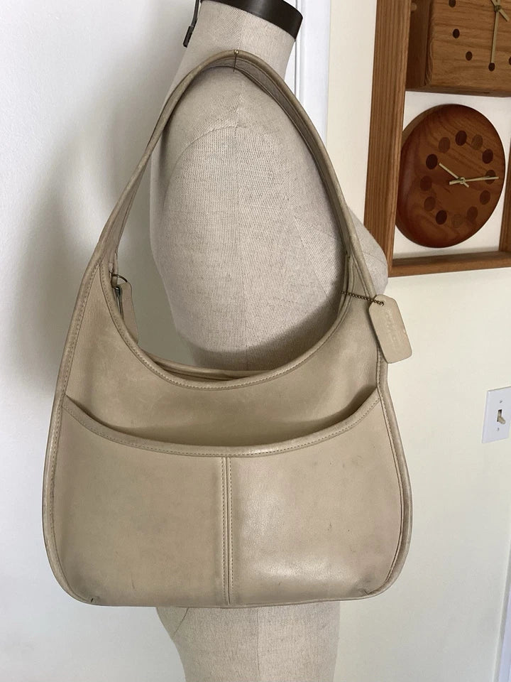 Vintage Coach Ergo Pocket Zip Bag Costa Rica Glove Tanned Leather Shoulder Bag