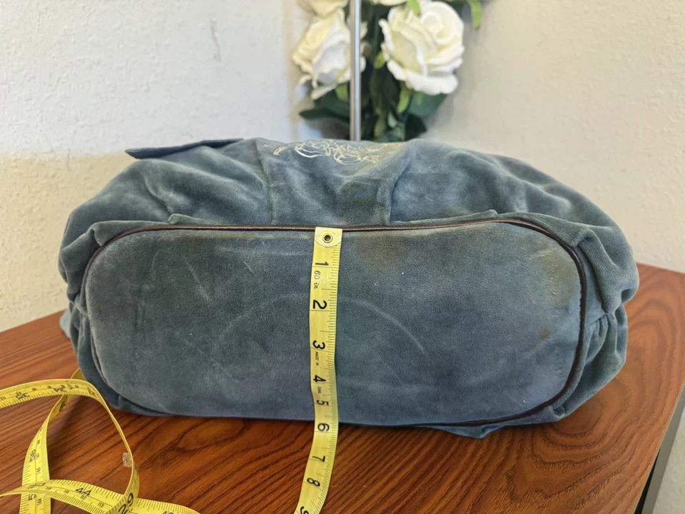 Y2K Vintage 2002 Juicy Couture Steel Blue Daydreamer Bag