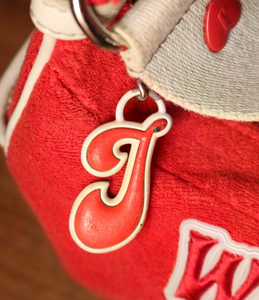 VTG Red Juicy Couture Purse Bag Handbag Terry Cloth