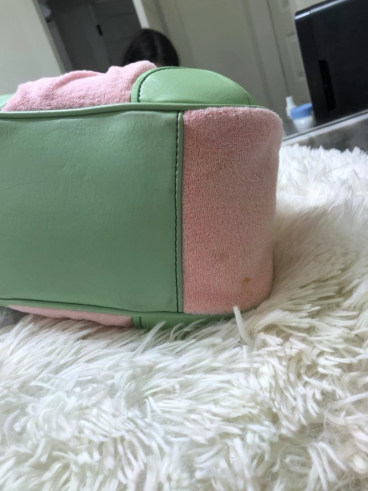 Sac Couture Juicy vintage Juicy Girls chapeau club rose et vert avec breloque ancre