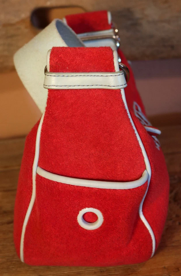 VTG Red Juicy Couture Purse Bag Handbag Terry Cloth