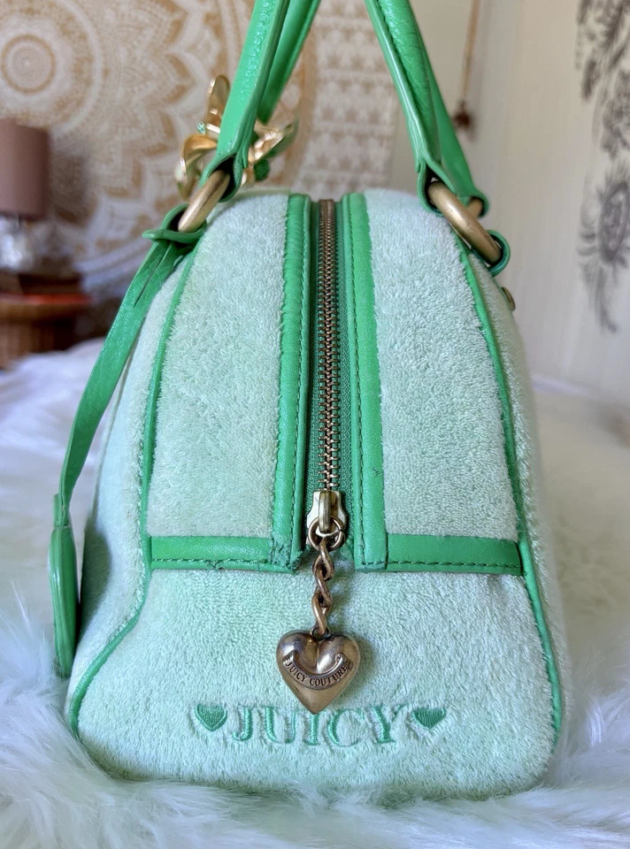 Vintage Juicy Couture Green Angel Bowler Bag