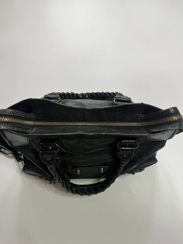 Balenciaga City Bag Black Lambskin Leather Black Vintage Avant Garde