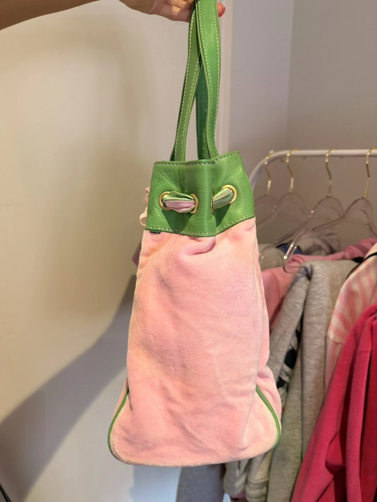 vintage Juicy Couture pink & green daydreamer bag