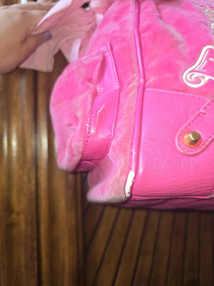 Juicy Couture Scottie Dog Hot Pink Daydreamer Tote Bag - Rare Vintage