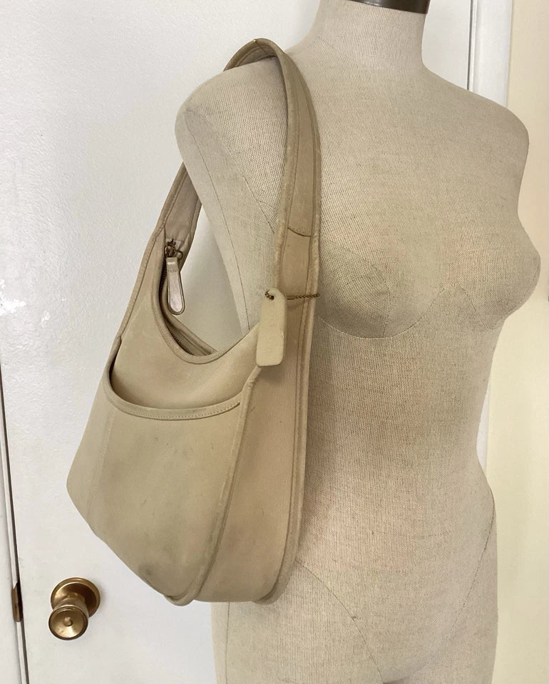 Vintage Coach Ergo Pocket Zip Bag Costa Rica Glove Tanned Leather Shoulder Bag