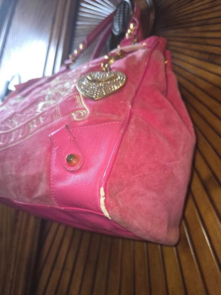Juicy Couture Scottie Dog Hot Pink Daydreamer Tote Bag - Rare Vintage