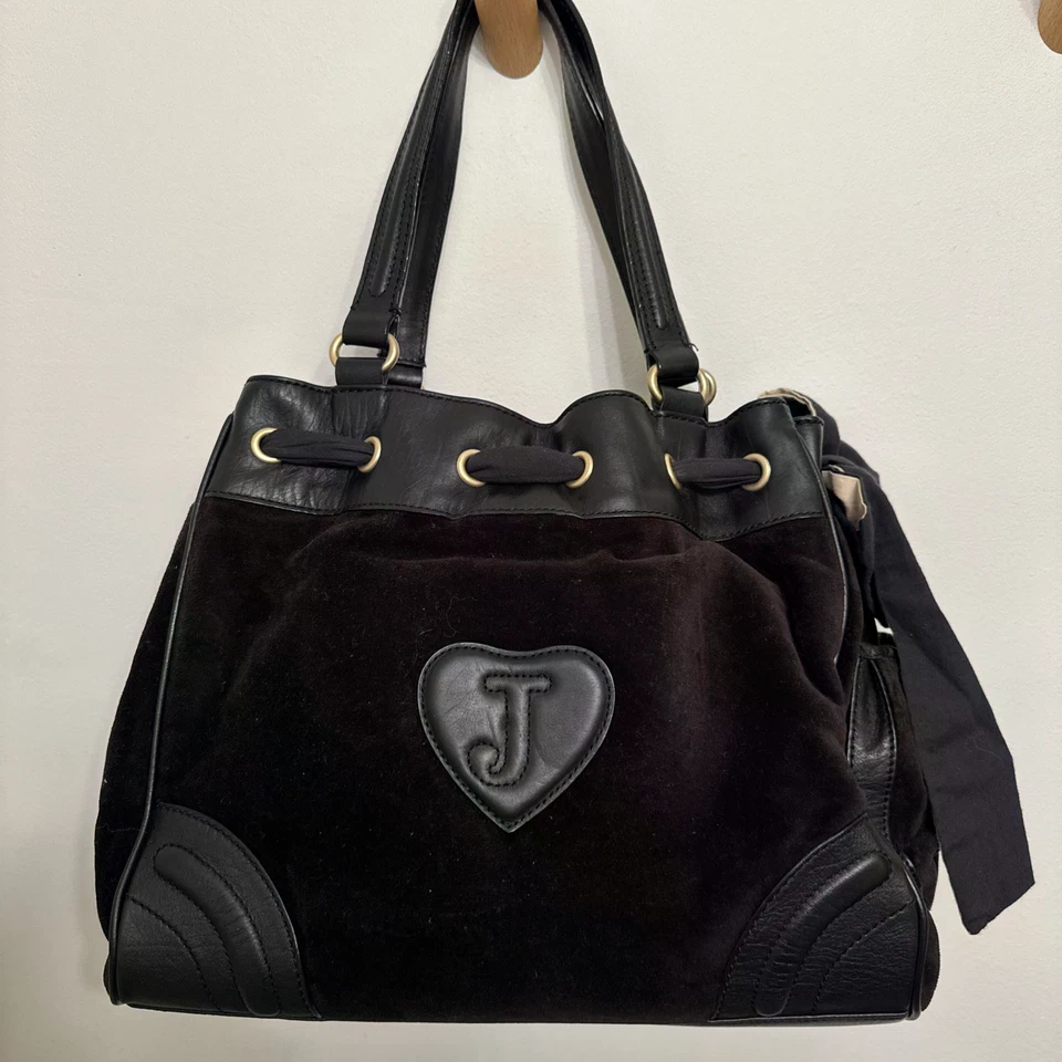Juicy Couture Daydreamer Bag, Vintage Y2K, Juicy, Scottie Dogs velvet black