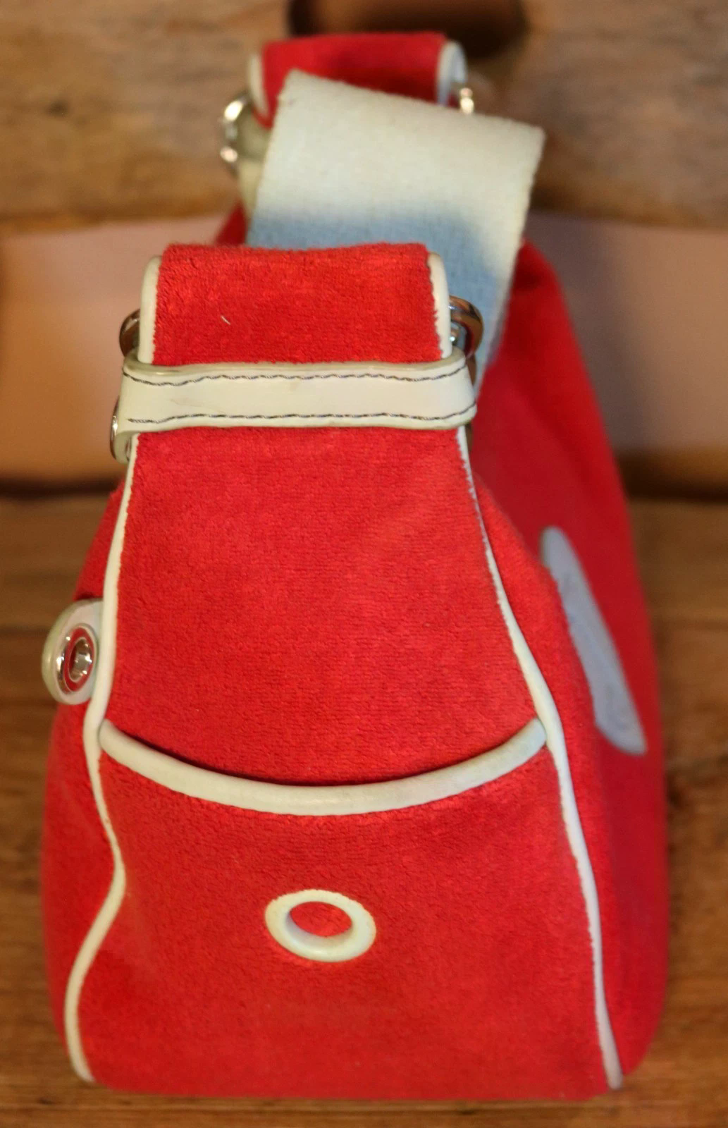 VTG Red Juicy Couture Purse Bag Handbag Terry Cloth