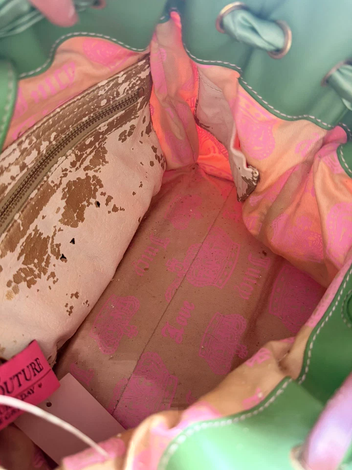 vintage Juicy Couture pink & green daydreamer bag