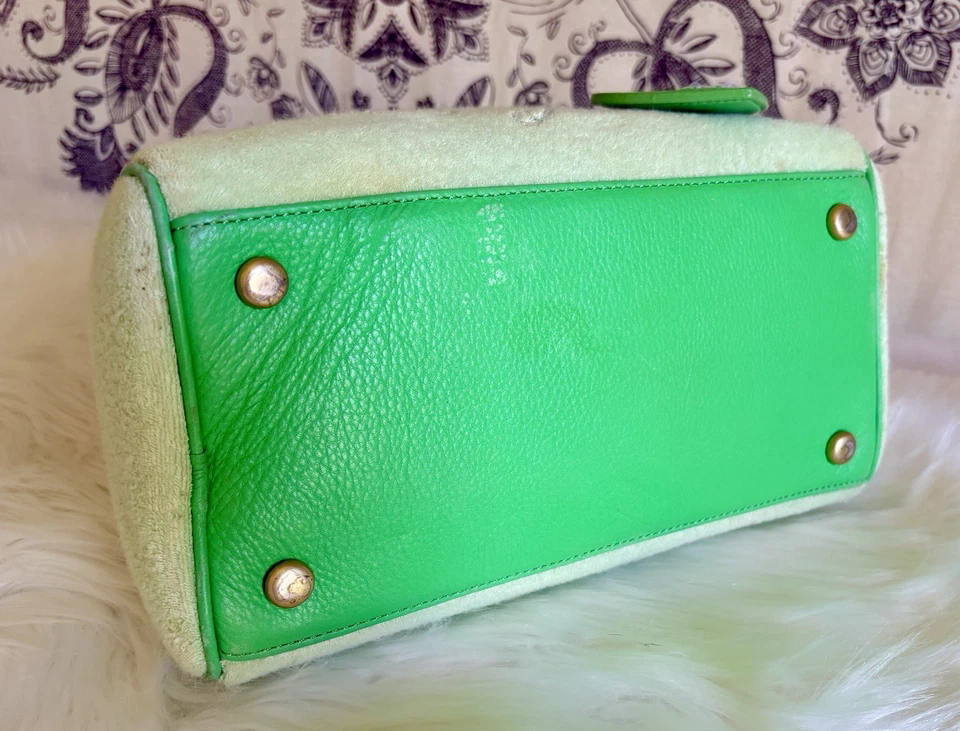 Vintage Juicy Couture Green Angel Bowler Bag