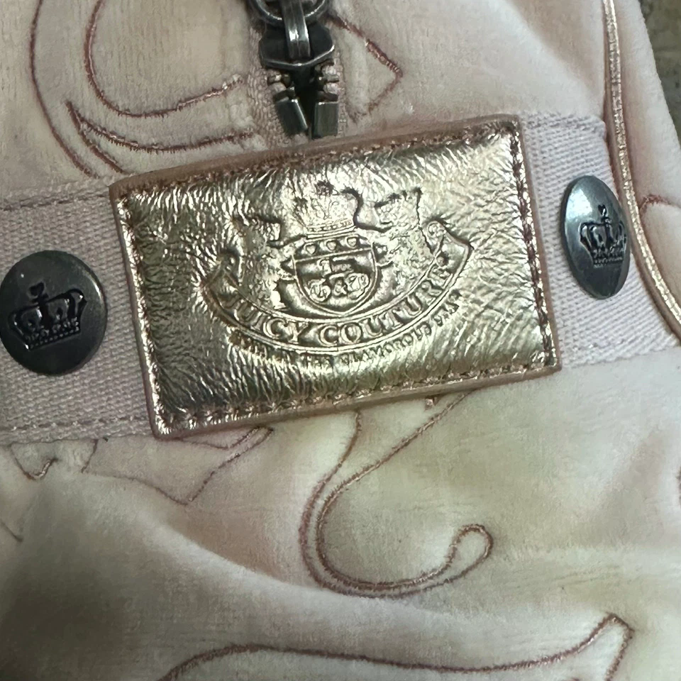 Vintage Y2K Juicy Couture Pink Velour Bowler Bag