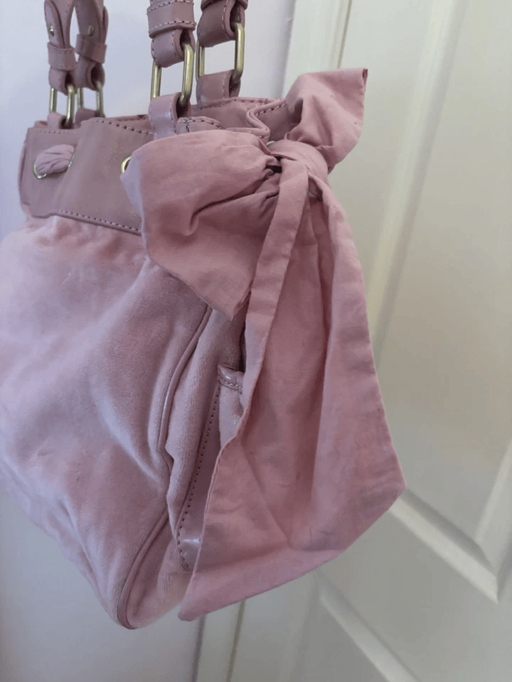 Juicy Couture Rare Vintage Pink Daydreamer Bag & heart charm gold hardware