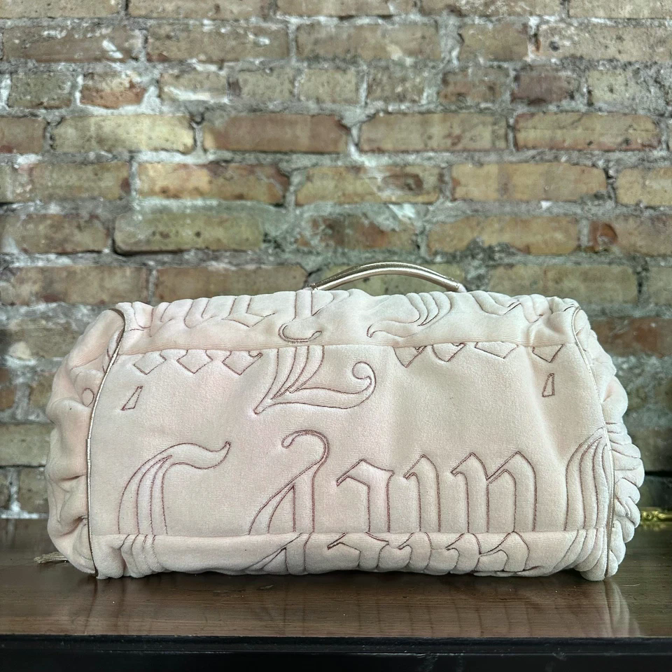 Vintage Y2K Juicy Couture Pink Velour Bowler Bag