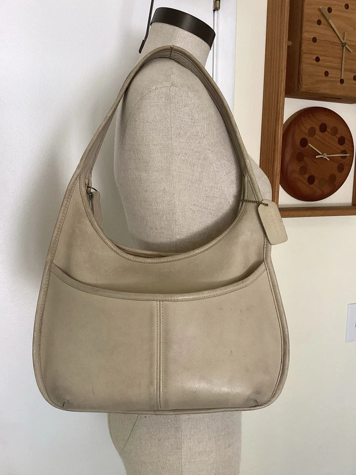 Vintage Coach Ergo Pocket Zip Bag Costa Rica Glove Tanned Leather Shoulder Bag