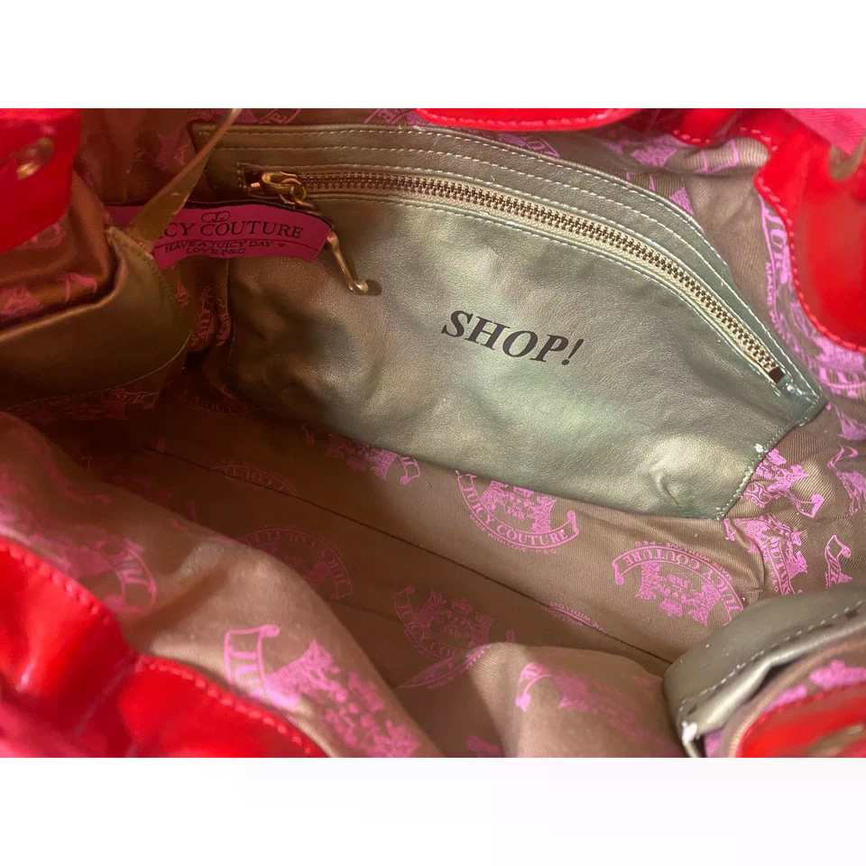 Juicy Couture Daydreamer Retro Cherry Print Red Y2K VINTAGE Shoulder Bag