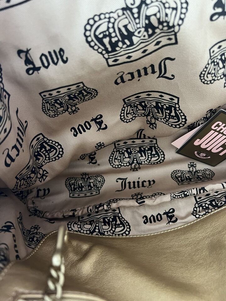 Y2K Vintage Juicy Couture Black Velour Logo Tote Bag Handbag -Rare NWT