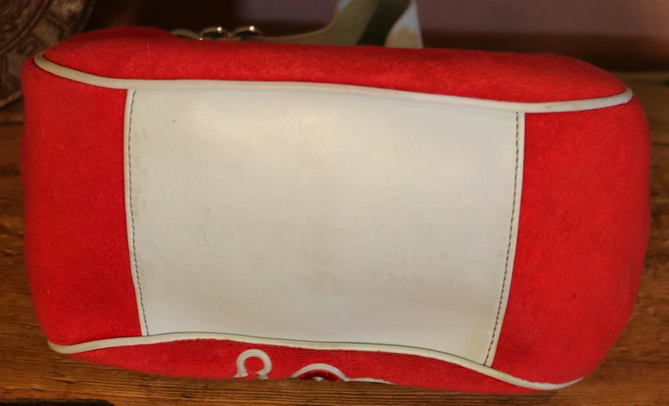 VTG Red Juicy Couture Purse Bag Handbag Terry Cloth