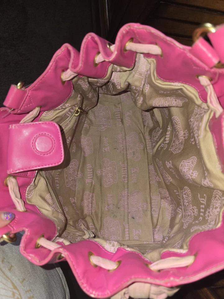 Juicy Couture Scottie Dog Hot Pink Daydreamer Tote Bag - Rare Vintage