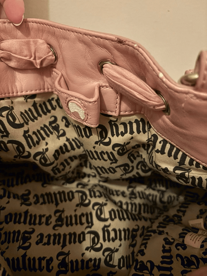Juicy Couture Rare Vintage Pink Daydreamer Bag & heart charm gold hardware